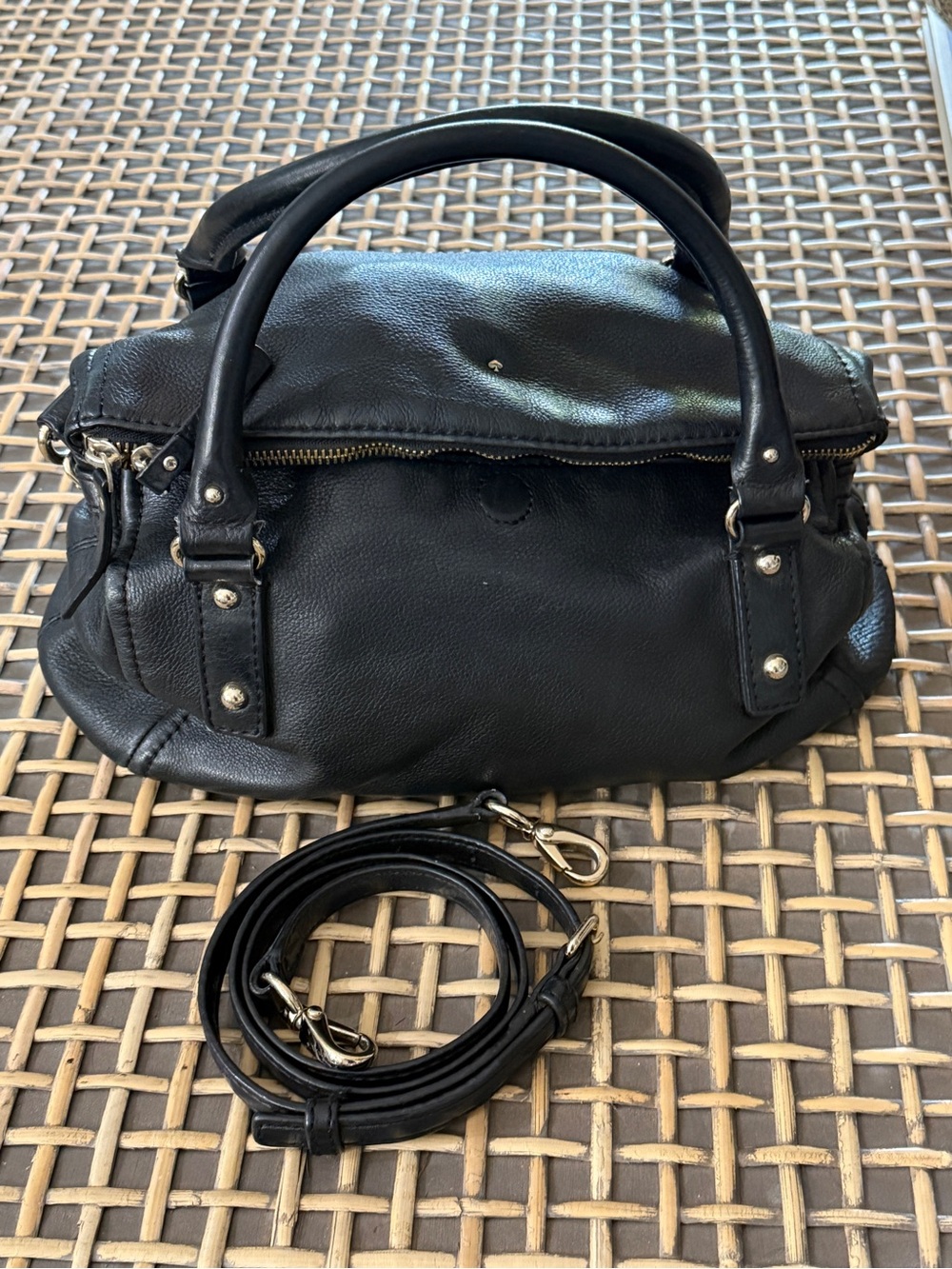 Kate spade Cobble Hill Leslie Black Leather Satchel/Shoulder Bag - Picture 8 of 9
